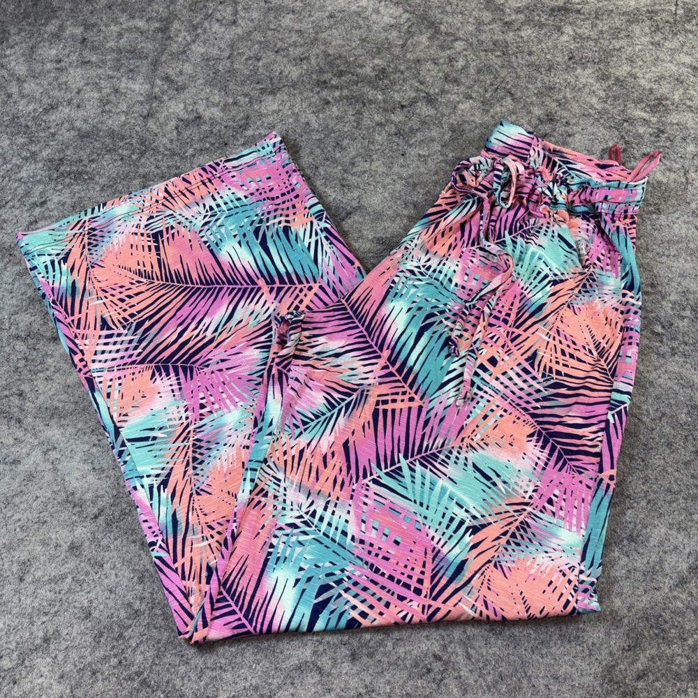 Tori Richard Honolulu Pants Women's XL Multicolor Tropical Resort Cruise Beach